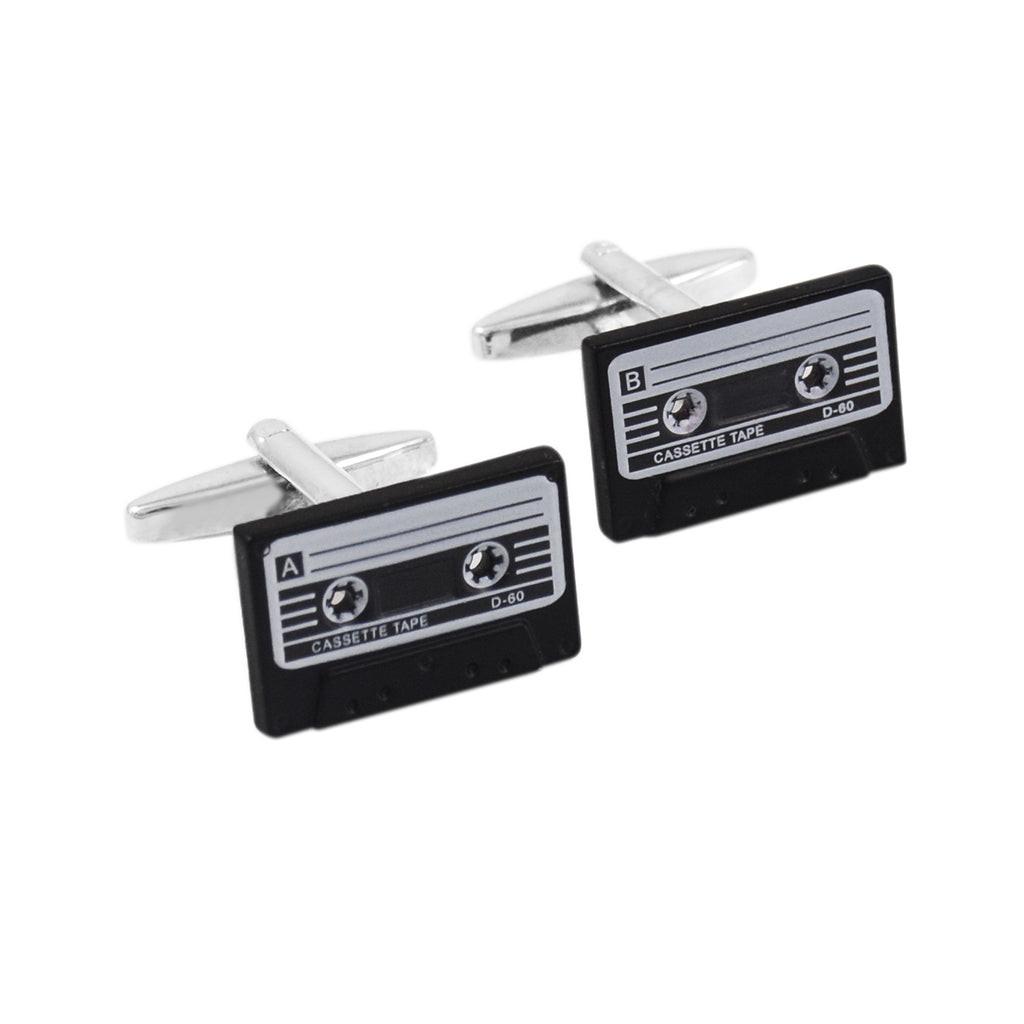 Retro cassette tape cufflinks by Elbotik, pair
