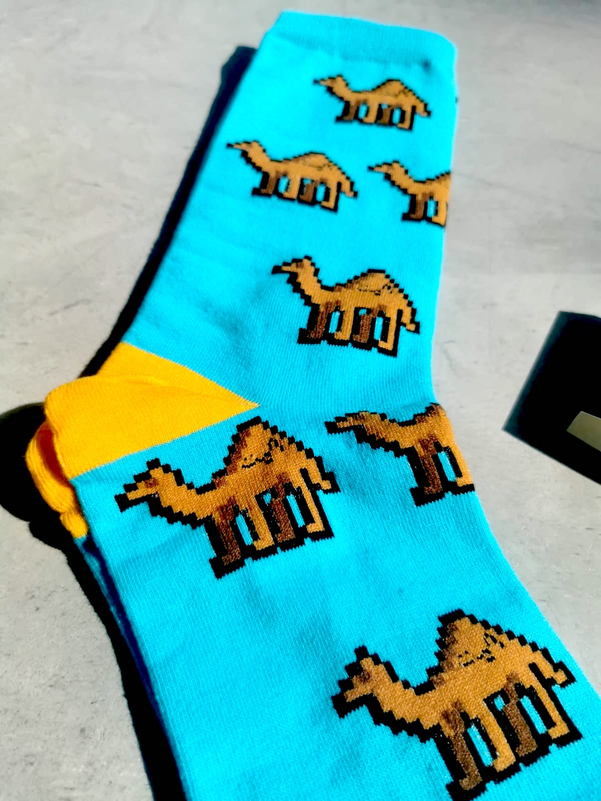 Pixelated camel Socks