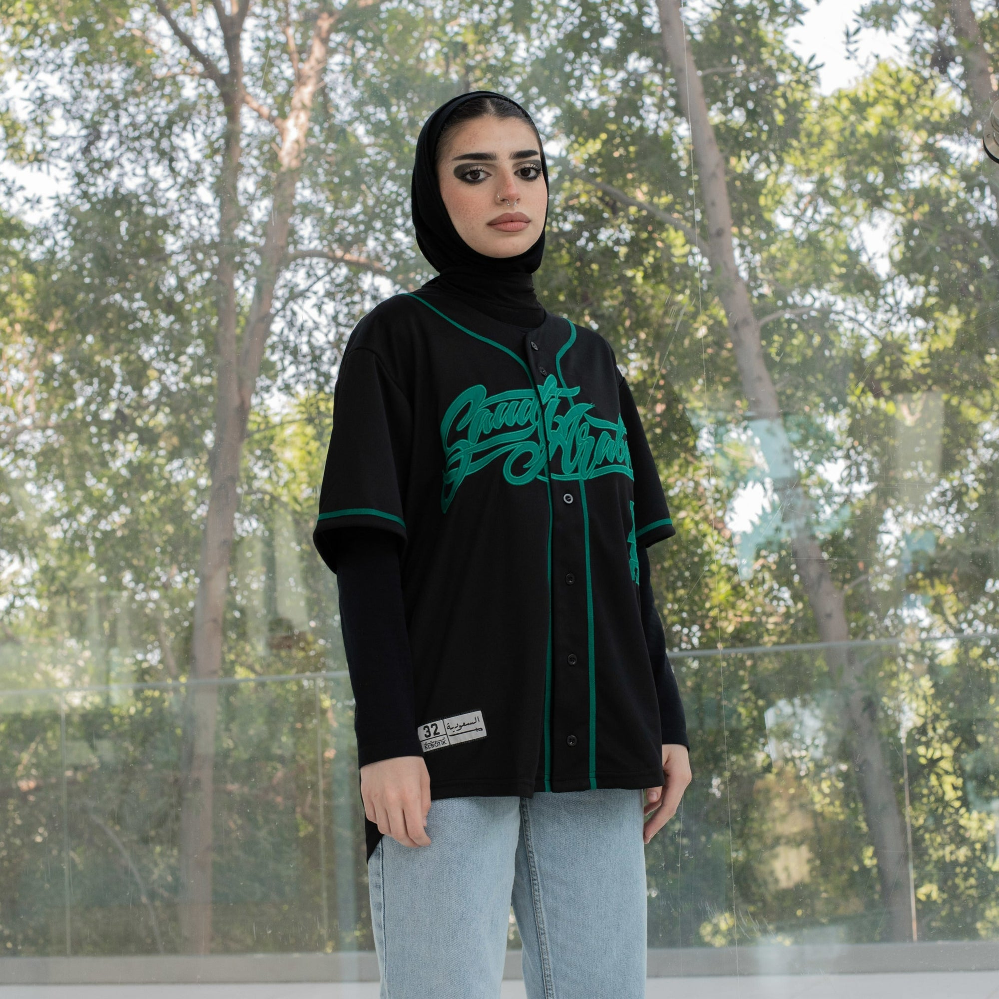 Saudi Arabia Baseball Jersey Black