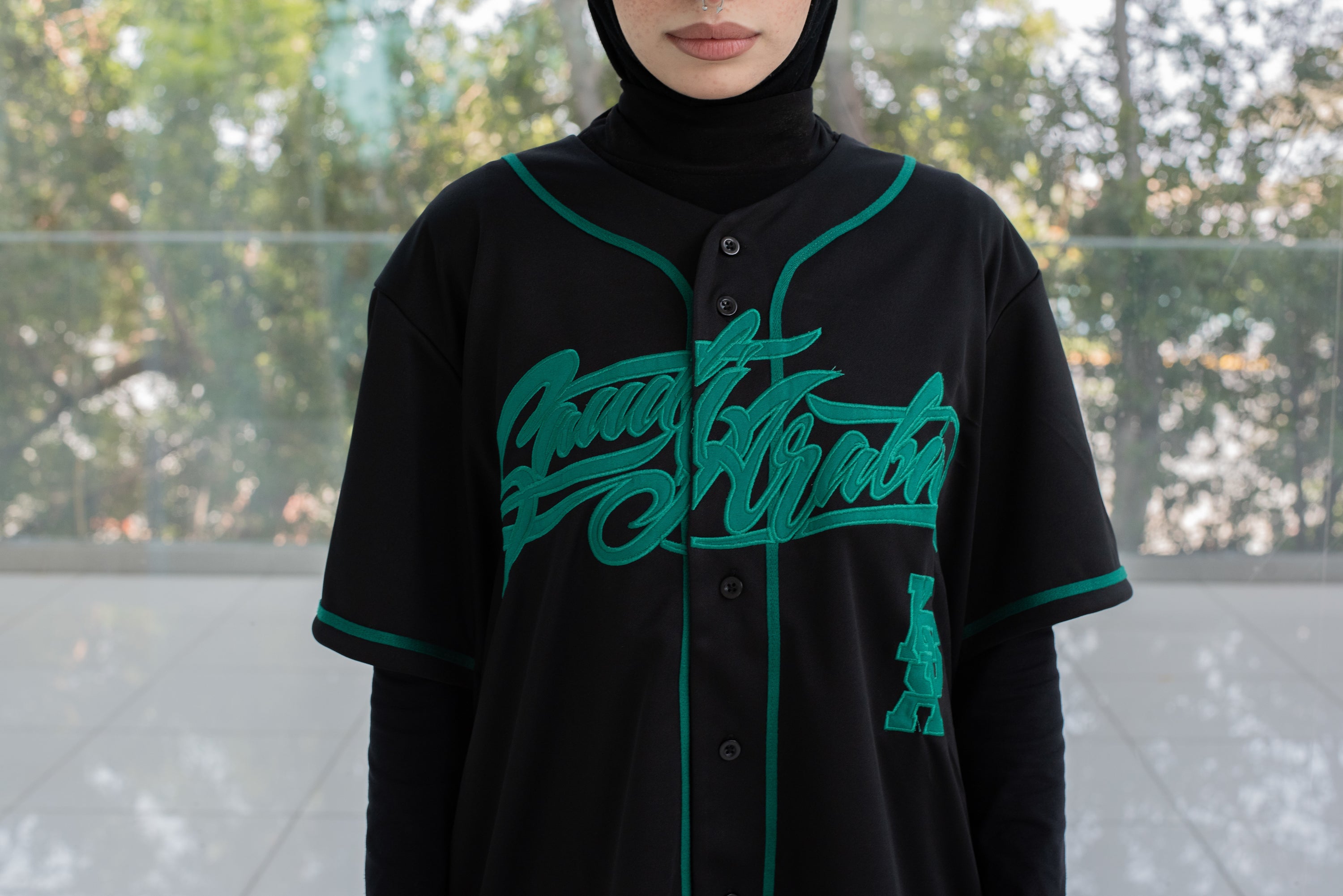 Saudi Arabia Baseball Jersey Black