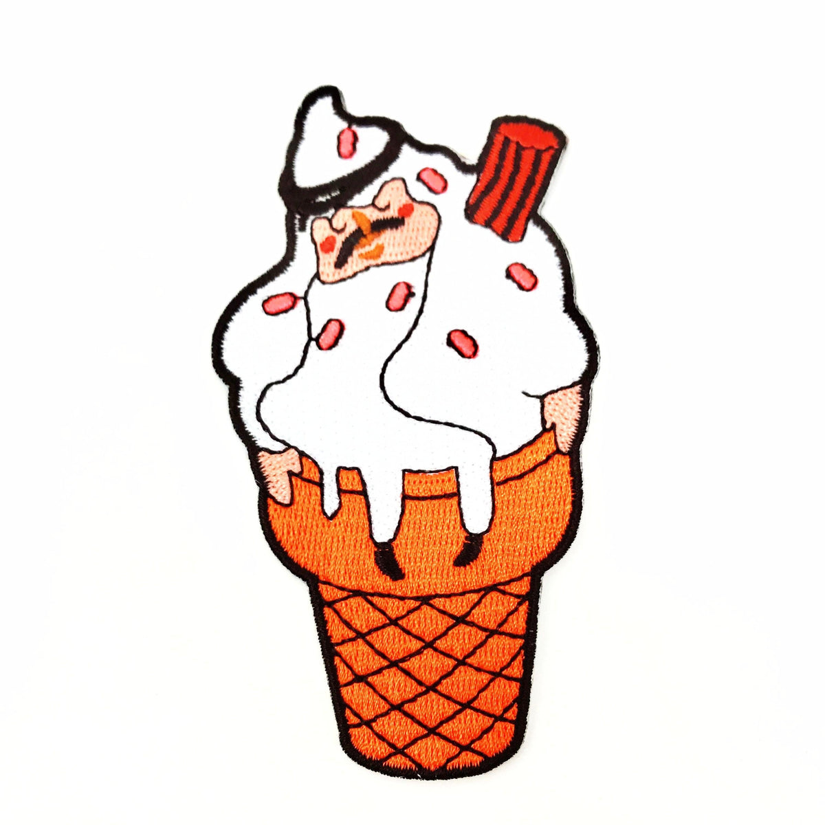 Gulf ice cream embroidered patch, Owaikeo x Elbotik