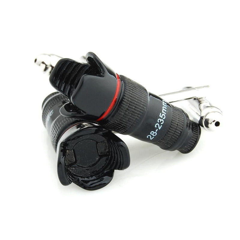 Camera lens cufflinks by Elbotik, pair